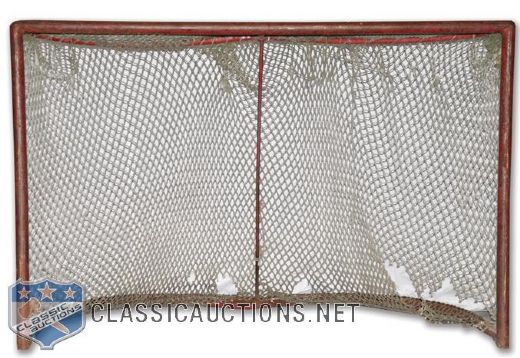 Dennis Polonichs 1960s Foam Lake Minor Hockey Goal Net