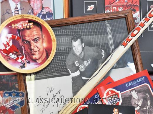 Dennis Polonichs Collection of Gordie Howe Signed Memorabilia