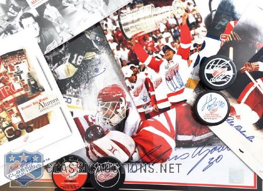 Dennis Polonichs Collection of Detroit Red Wings Signed Memorabilia