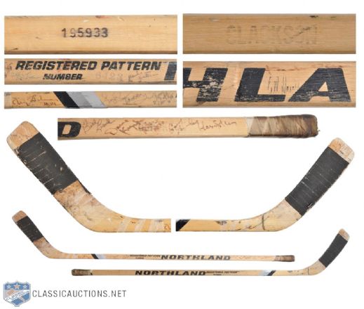 Dennis Polonichs 1977-78 Kim Clackson Winnipeg Jets Avco Cup Champions Game-Used Team-Signed Stick