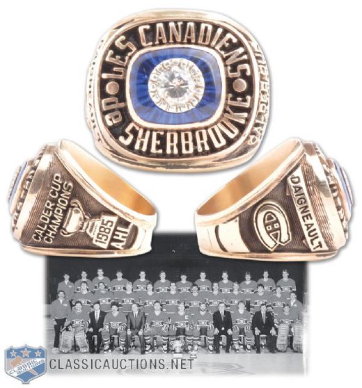 Sherbrooke Canadiens 1984-85 Calder Cup Championship 10K Gold Ring