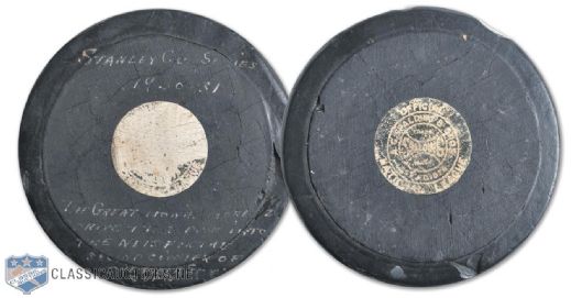 Howie Morenz 1931 Stanley Cup Finals Cup-Winning Game Spalding Goal Puck