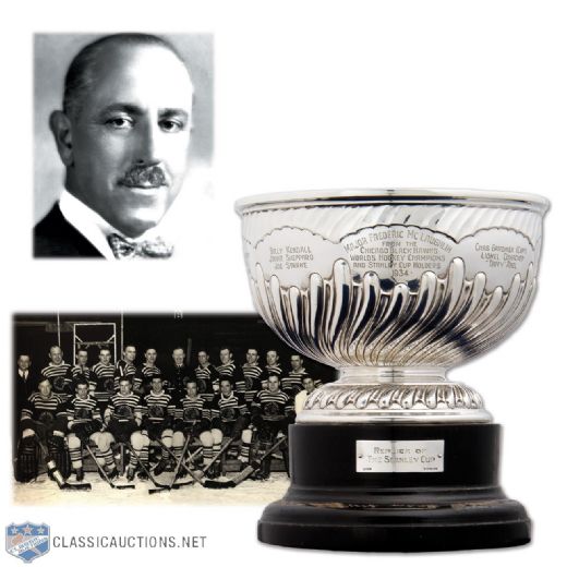 Major Frederic McLaughlin 1934 Chicago Black Hawks Stanley Cup Championship <br>Sterling Silver Trophy (6 1/2")