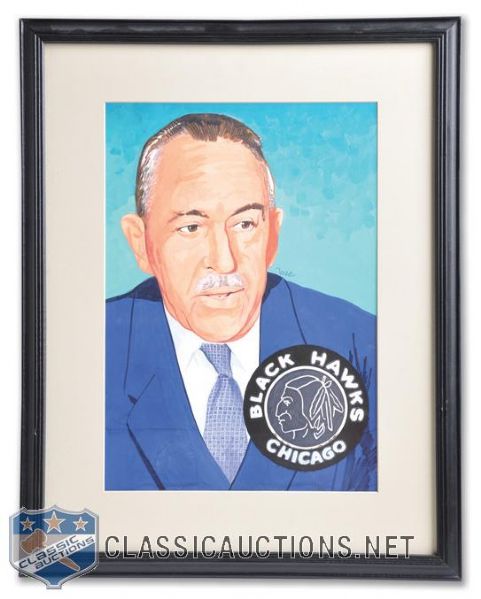 Major Frederic McLaughlin 1983 Hall of Fame Original Painting by Carleton McDiarmid (17" x 21 1/2")