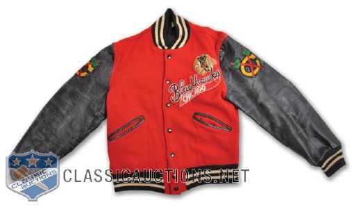 Vintage 1960s Chicago Black Hawks Jacket