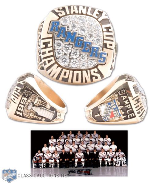 New York Rangers 1994 Stanley Cup Championship 10K Gold Salesmans Sample Ring