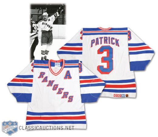 James Patricks 1990-91 New York Rangers Game-Worn Alternate Captains Jersey