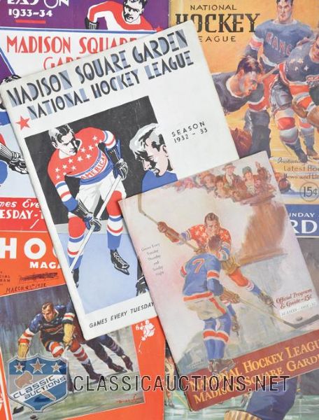 New York Rangers / Americans 1931-1950 Hockey Program Collection of 23