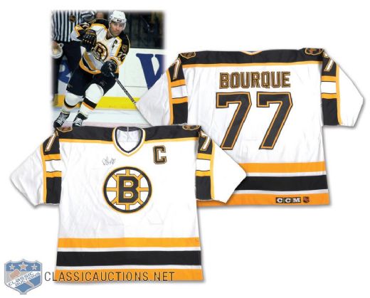 Ray Bourques 1995-96 Boston Bruins Signed Game-Worn Playoffs Captains Jersey with Team LOA