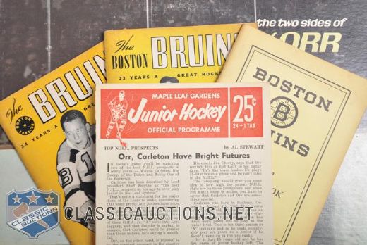 Bobby Orr / Boston Bruins Memorabilia Collection with 1963-64 Orr Oshawa Program