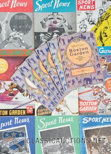 Boston Garden / Boston Bruins 1929-50 Program Collection of 25