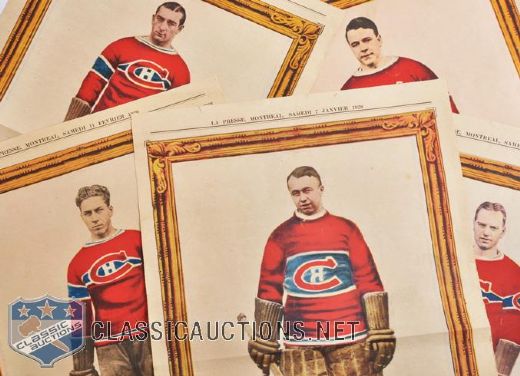 Montreal Canadiens 1927-28 "La Presse" Picture Collection of 6 with Joliat and Hainsworth