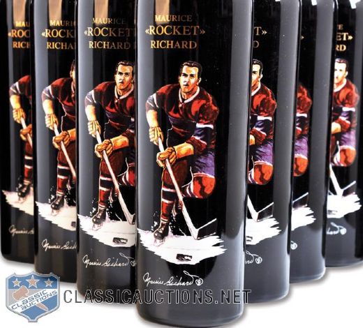 Maurice "Rocket" Richard Wine Bottle Collection of 12