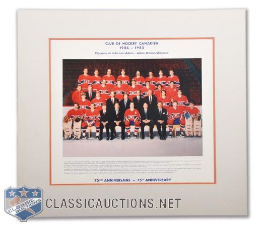 Jacques Lemaires Montreal Canadiens Official Team Photo Collection of 4