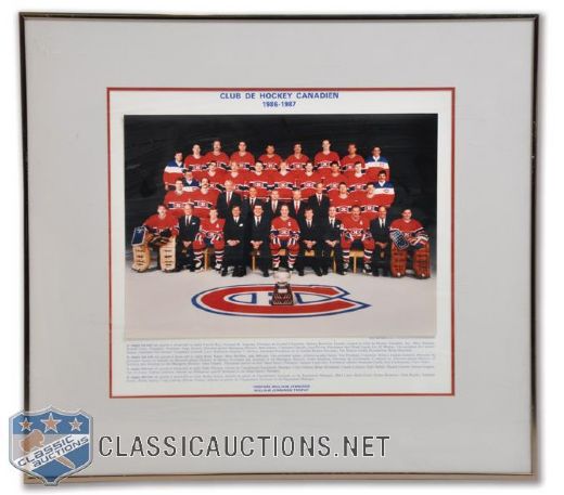 Montreal Canadiens 1986-87 Framed Official Team Photo (20" x 22")