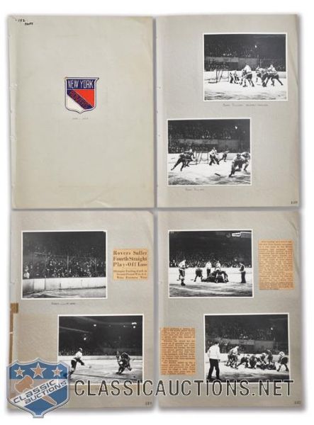 New York Rovers 1942-43 Photo Album Plus 11 Signed 8x10 Photos