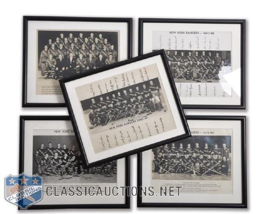 New York Rangers 1930s-1970s Team Photo Collection of 29