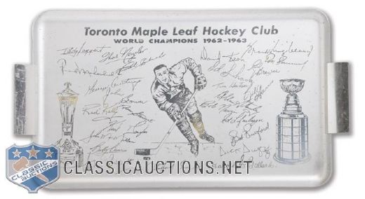Toronto Maple Leafs 1962-63 Stanley Cup Championship Tray