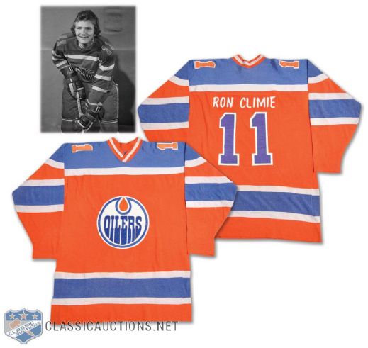 Ron Climies 1973-74 WHA Edmonton Oilers Game-Worn Jersey