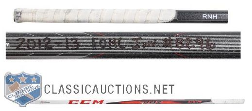 Ryan Nugent-Hopkins 2012-2013 Edmonton Oilers Signed CCM Game-Used Stick from Team
