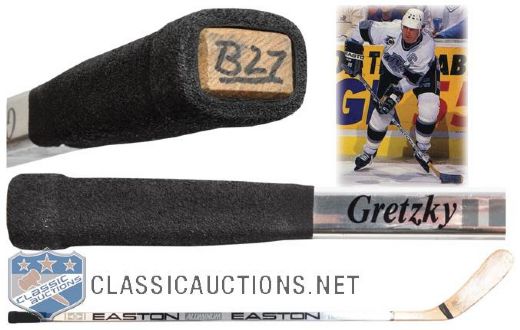 Wayne Gretzkys Early-1990s Los Angeles Kings Easton Game-Used Stick