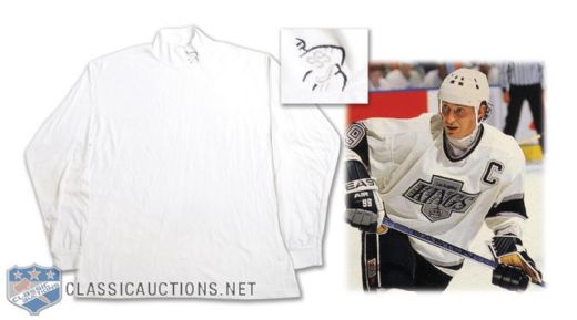 Wayne Gretzkys 1995 Los Angeles Kings Game-Worn Mock Neck Undershirt