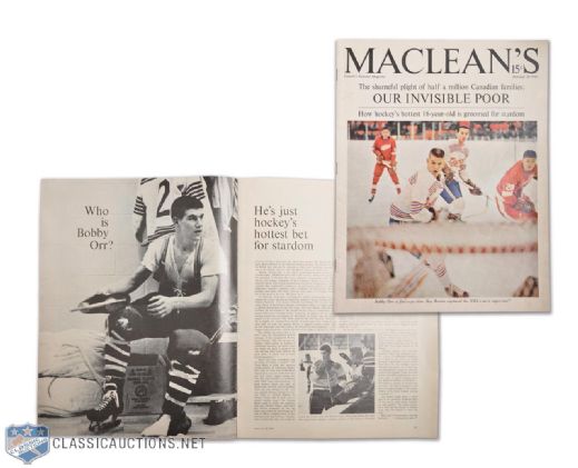 1965 Macleans Magazine with Bobby Orr (Oshawa) Cover