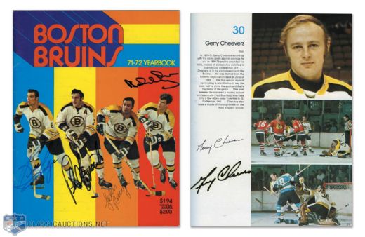 1971-72 Boston Bruins Team-Autographed Yearbook