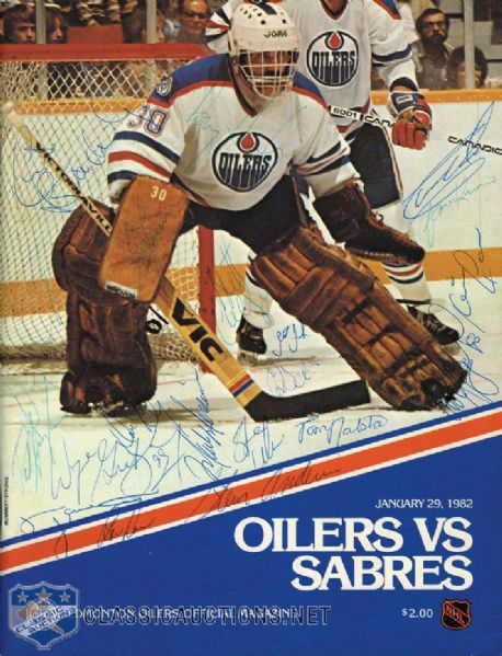 1981-82 Edmonton Oilers Team-Autographed Program