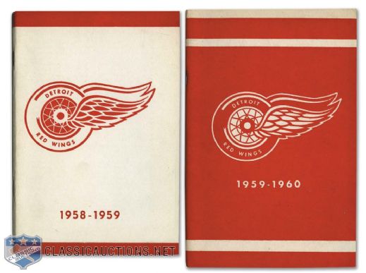 1958-59 and 1959-60 Detroit Red Wings Press Guides