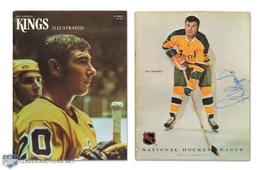 Phil Esposito Scores Goals # 58, 59 and 60 Programs - Breaks Hulls Record - Autographed