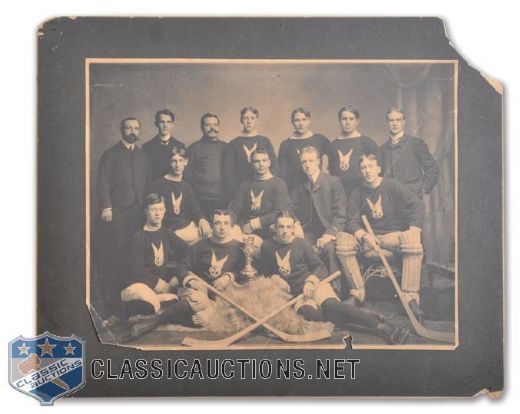 Montreal Hockey Club (Montreal AAA) Early-1900s Team Cabinet Photograph Featuring Lester Patrick