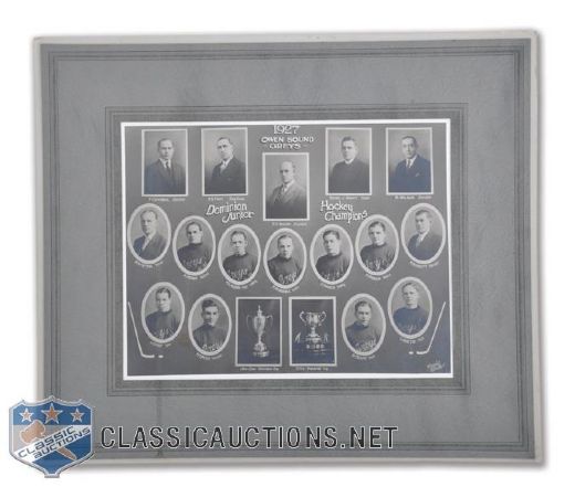 1927 Owen Sound Greys Dominion Hockey Junior Champions Team Photo