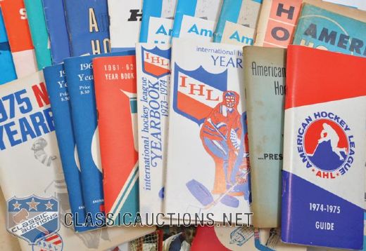1950s-1970s AHL, IHL, WHL and Other Leagues Yearbook / Media Guide Collection of 27