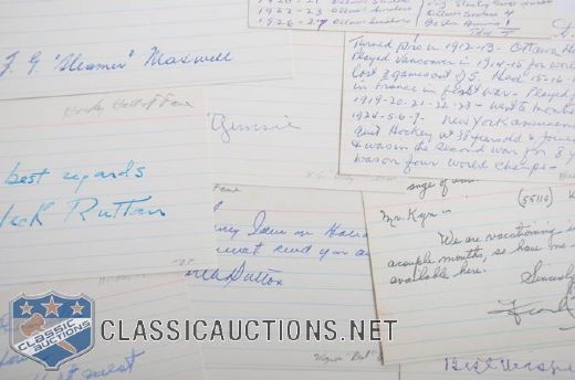 "Pioneers of the Game" Deceased HOFers Signed Index Card Collection of 10