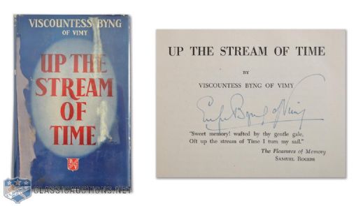 Lady Byng of Vimy Signed 1945 Hardcover Book - Donated the Lady Byng Trophy