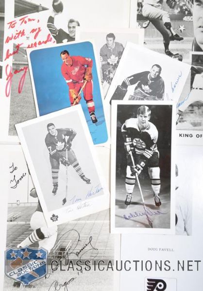 Late-1960s Early-1970s Multi-Sport Autograph Collection of 47 with Tim Horton and Bobby Orr