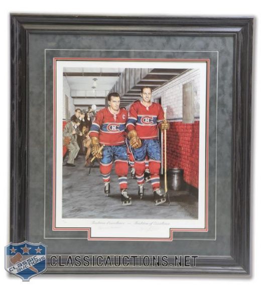 "Tradition of Excellence" Maurice Richard and Jean Beliveau Signed Framed Print