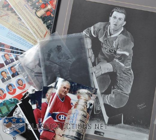 Maurice Richard, Jean Beliveau & Henri Richard Collection of 27 Signed Photos / Pictures ++++