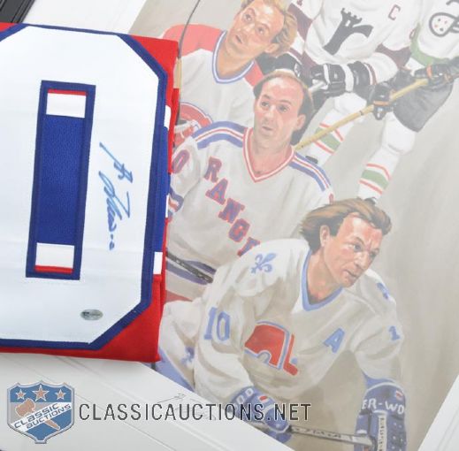 Guy Lafleur Autographed Limited Edition Lithograph and Montreal Canadiens Jersey