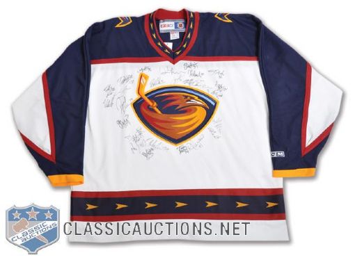 Atlanta Thrashers 2001-02 Team-Signed Jersey with Dan Snyder