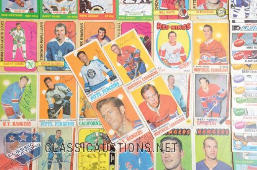 1960s & 70s HOFers, Stars and Others Signed Hockey Card Collection of 64