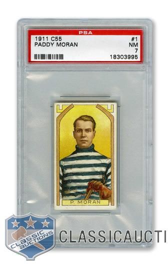 1911-12 Imperial Tobacco C55 #1 HOFer Patrick "Paddy" Moran - Graded PSA 7