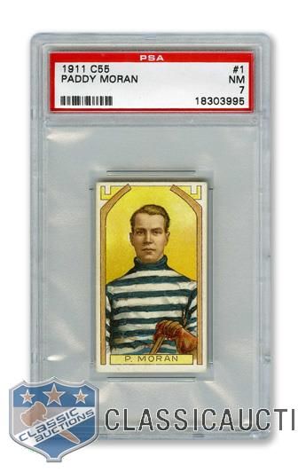 1911-12 Imperial Tobacco C55 #1 HOFer Patrick "Paddy" Moran - Graded PSA 7