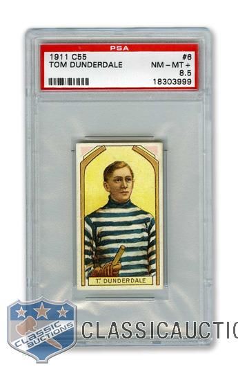 1911-12 Imperial Tobacco C55 #6 HOFer Tom Dunderdale - Graded PSA 8.5 - Highest Graded!