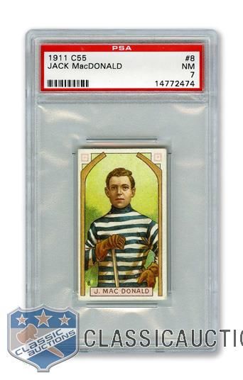 1911-12 Imperial Tobacco C55 #8 Jack MacDonald RC - Graded PSA 7