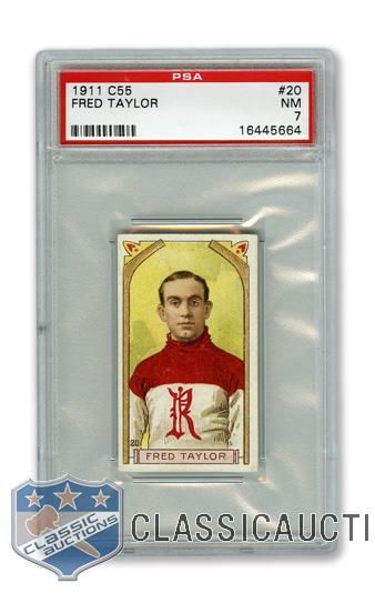 1911-12 Imperial Tobacco C55 #20 HOFer Fred "Cyclone" Taylor - Graded PSA 7