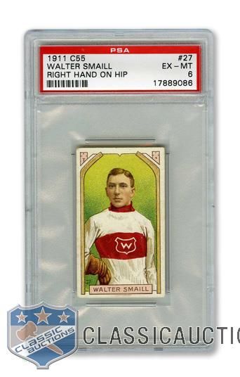 1911-12 Imperial Tobacco C55 #27 Walter Smaill RC (Hand on Hip) - Graded PSA 6