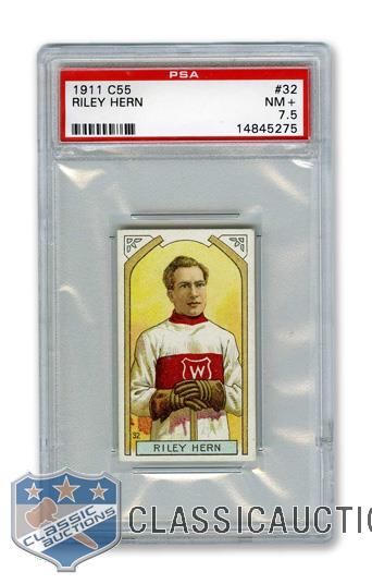 1911-12 Imperial Tobacco C55 #32 HOFer William "Riley" Hern - Graded PSA 7.5