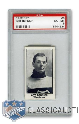 1912-13 Imperial Tobacco C57 #6 Arthur "Art" Bernier - Graded PSA 6